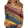 2026 Women's Casual Elegant Spring/Summer Large Love Printed Solid Color Loose Round Neck Long Sleeve T-shirt