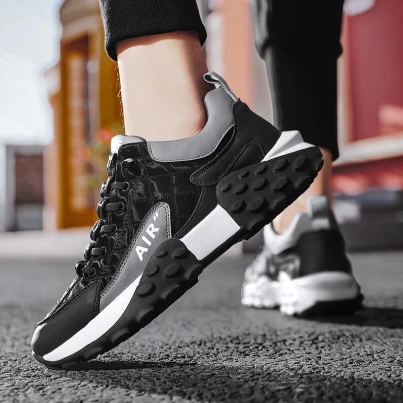 Platform Sneakers Men's 2025 Autumn Fashion High Quality Running Shoes Comfortable Four Seasons Casual Shoes Gym Tennis Sneaker