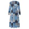 Dress For Women Long Boho Beach Dress Elegant Maxi Dress V-Neck Long Sleeve Dress With Pockets