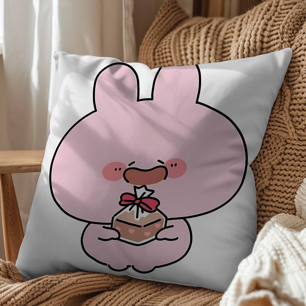 soft round Naughty Rabbit Asamimichan Pillow Case Living Sofa Cushion Cover Suitable For Home Bedroom Room Decoration