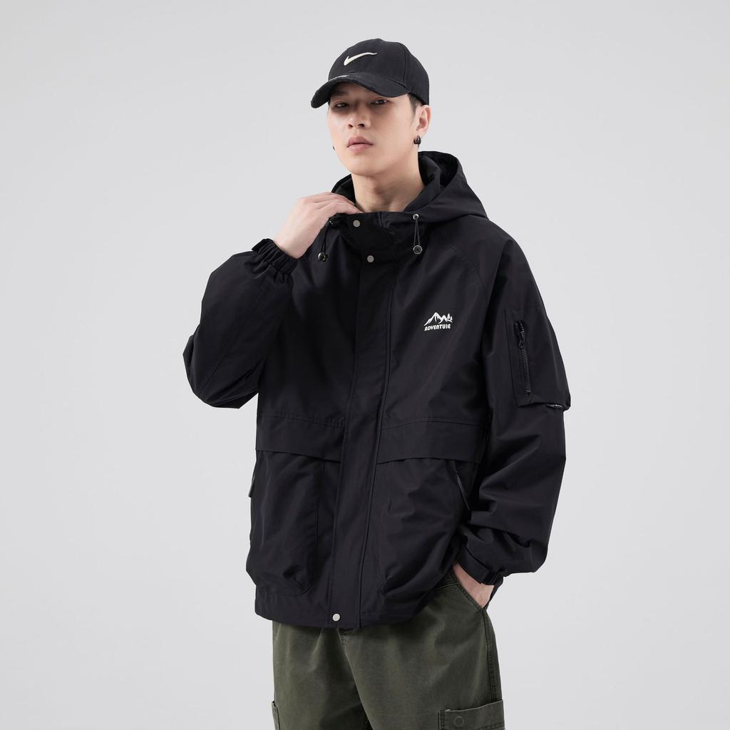 Mountain Hooded Jacket Men'S Urban Outdoor Commuter Functional Tooling Spring Jacket