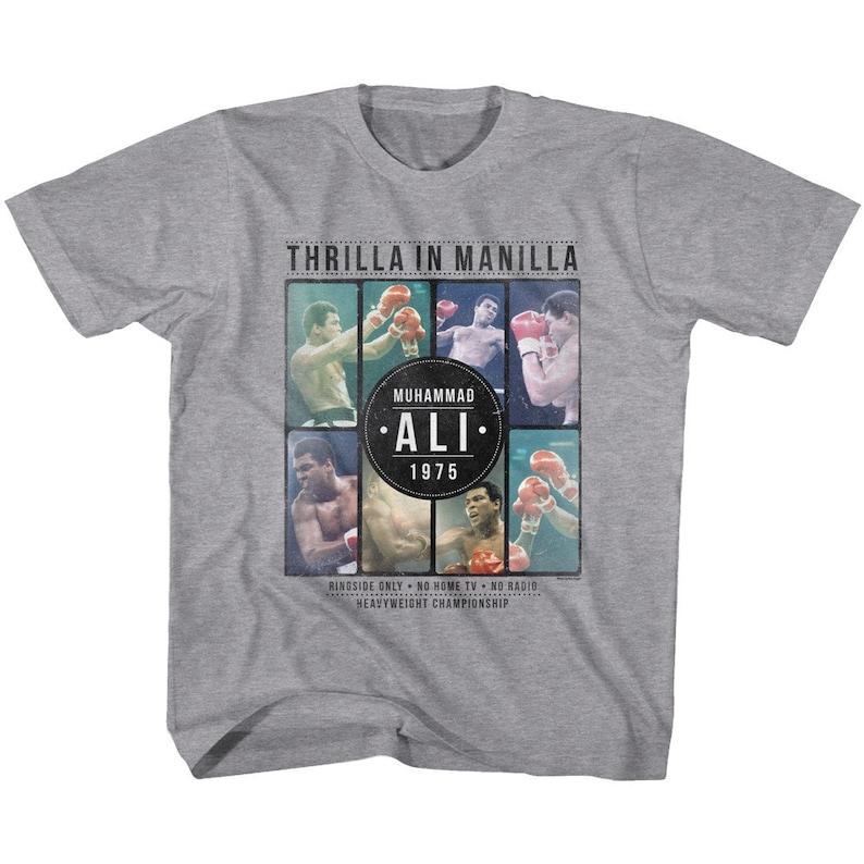 Muhammad Ali Collage Gray Heather Youth T-Shirt 100