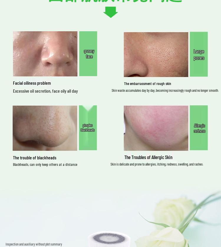 4-in-1 Electric Waterproof Facial Cleansing Brush for Deep Cleaning & Blackhead Removal