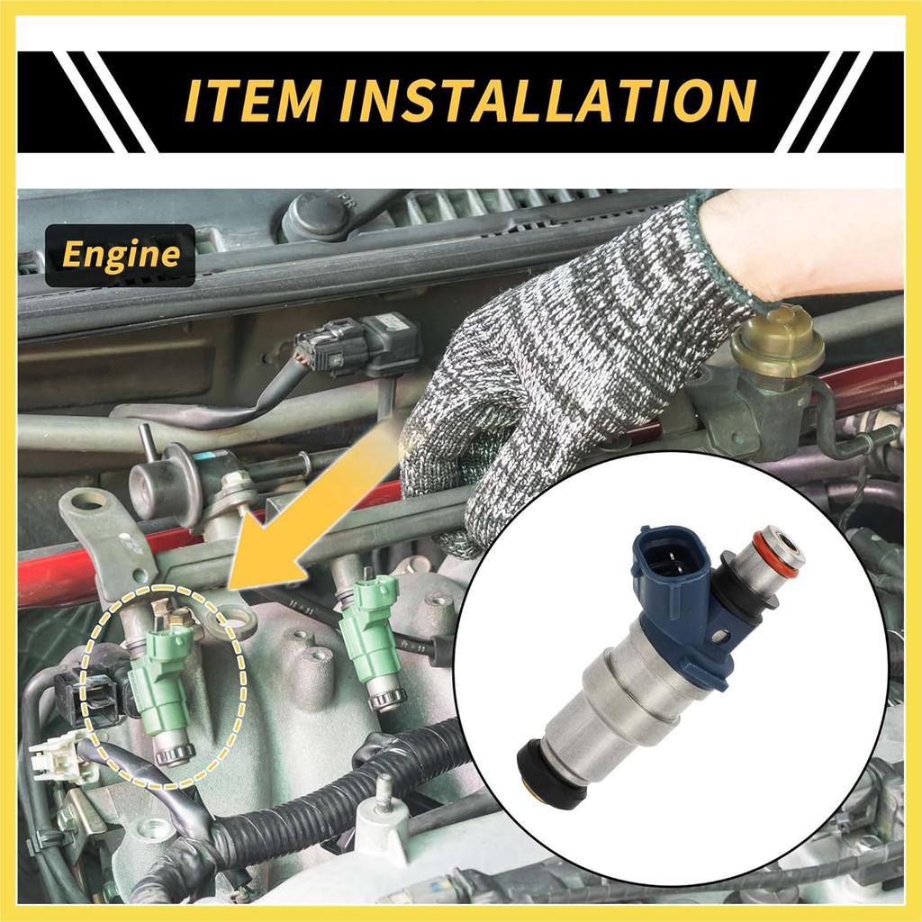 1 Pc Fuel Injector for Toyota Tacoma 1995-2001 Engine Fuel Injection Nozzle No.2320979085 4 Holes Plastic Silver Tone Blue Benefit