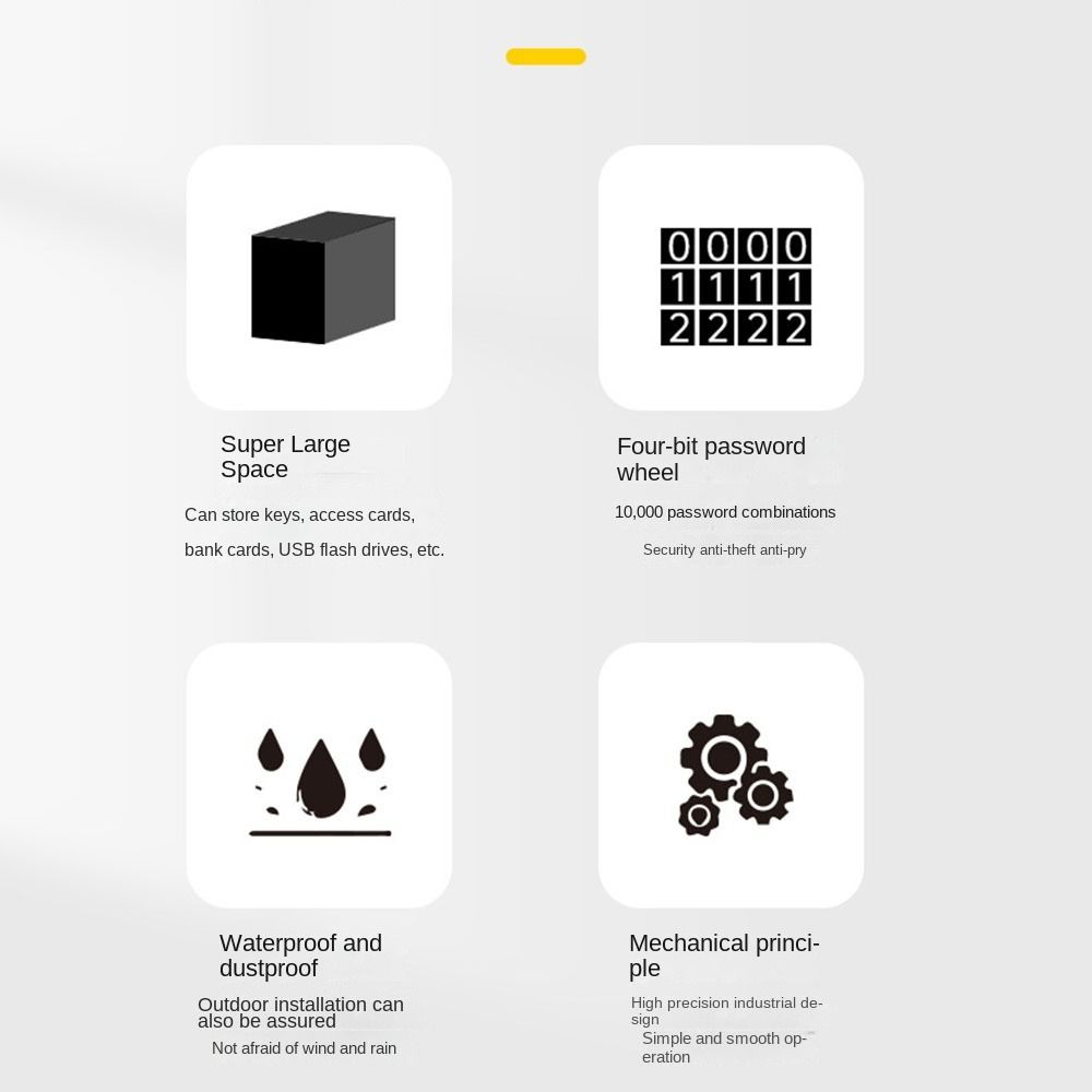 New Key Storage Secret Box Password Security Code Lock Robust Lock Storage Box Home