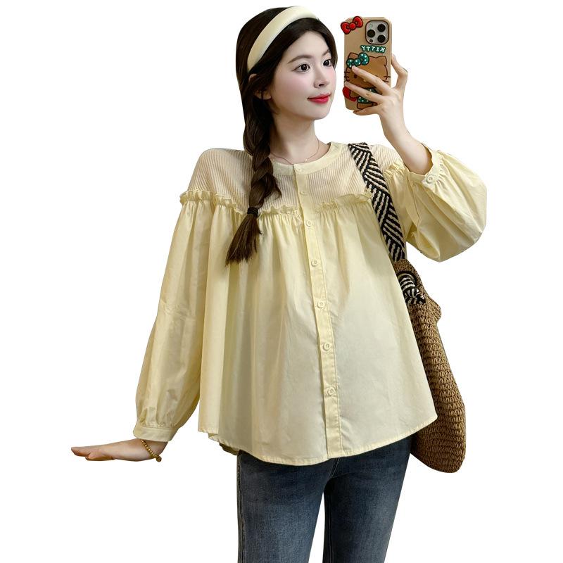 Korean-Style Maternity Babydoll Top: Fashionable, Versatile, Loose, and Slim Fit