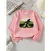 European Sizes Girls' Long-Sleeve Round Neck Sweatshirt "Mamasaurus Rex Dinos" Print, Spring/Autumn, Casual, Daily & Sports.