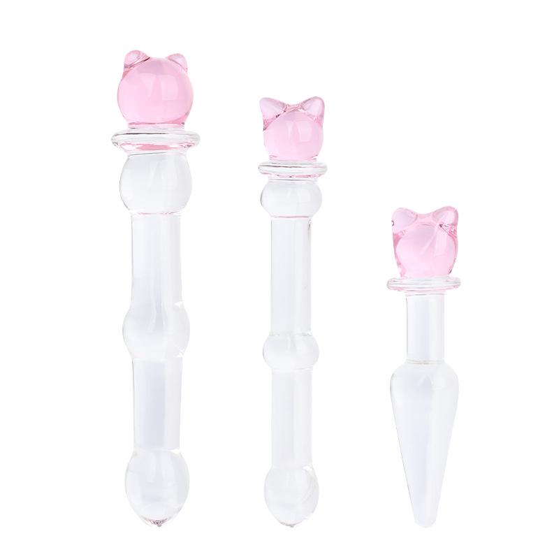 Glass Crystal Butt Plug & Massage Stick for Couples