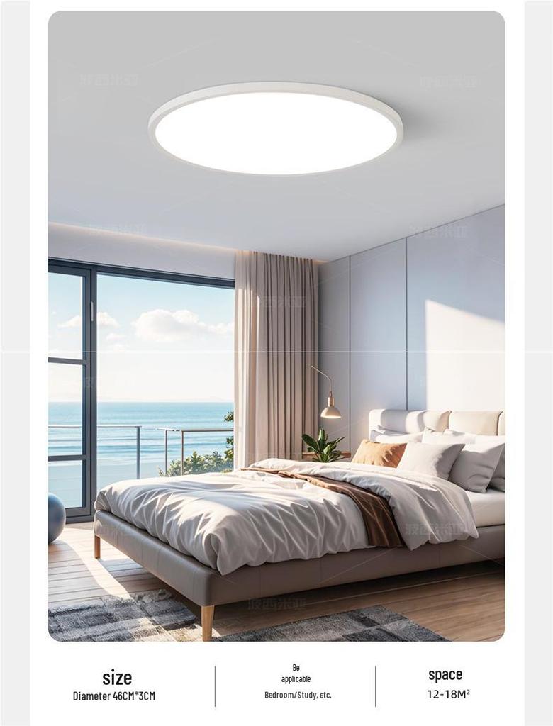 Ultra-Thin Waterproof Bohemian Ceiling Light - High Brightness & Eye Protection for Bathroom, Balcony, Bedroom, Corridor.
