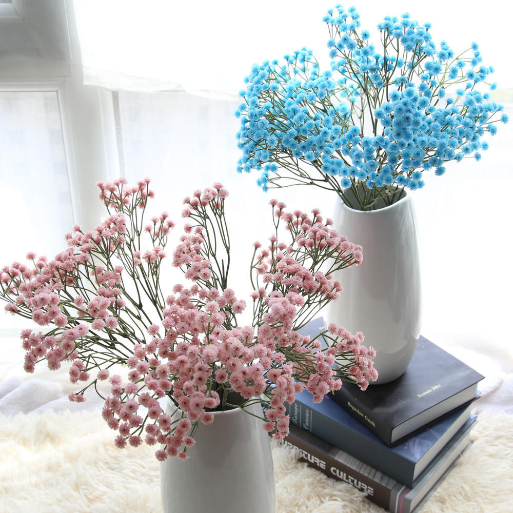 Künstliche Seidenblumen, Schleierkraut, Hochzeitsstrauß, Partydekoration