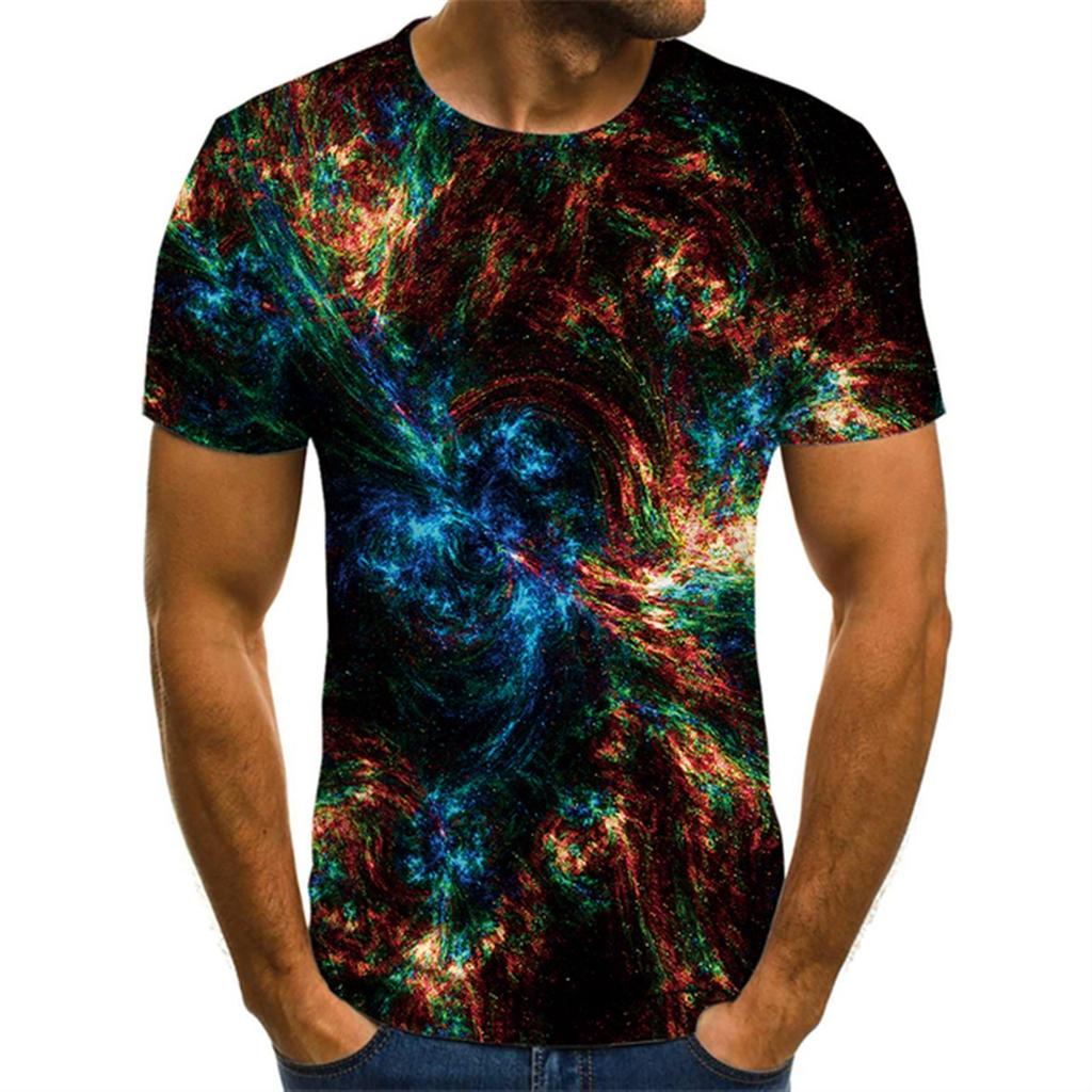 3d Print T Shirt Short Sleeve Top Men's Summer Round Neck Tees Plus Size Men Simple T Shirts