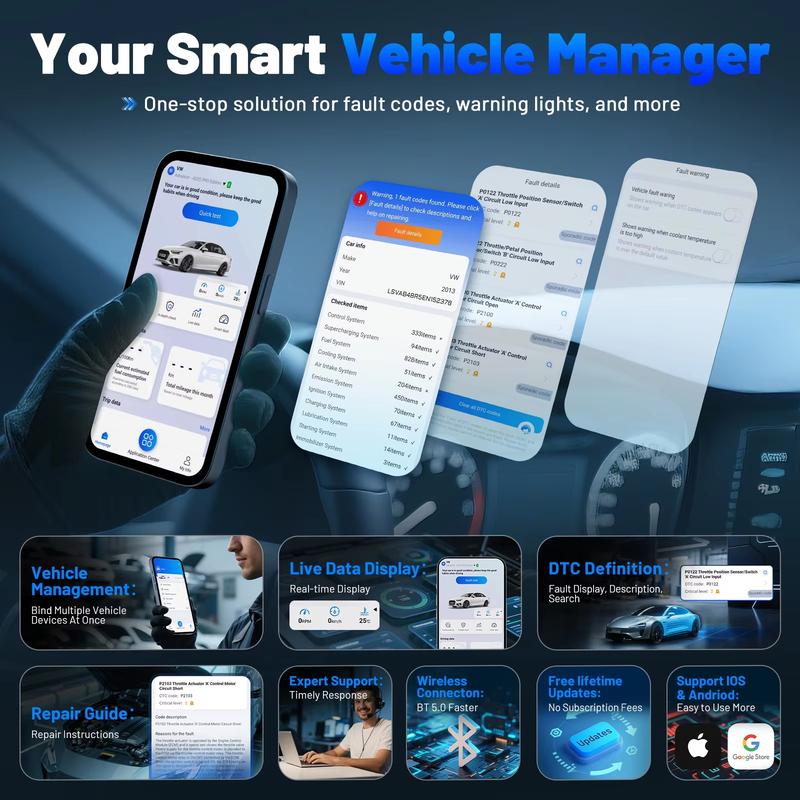 XTOOL AD20PRO OBD2 Bluetooth Diagnostic Scanner Full System Car Scanner Oil Reset Battery Tests Code Reader AD20Pro OBD2 Scanner