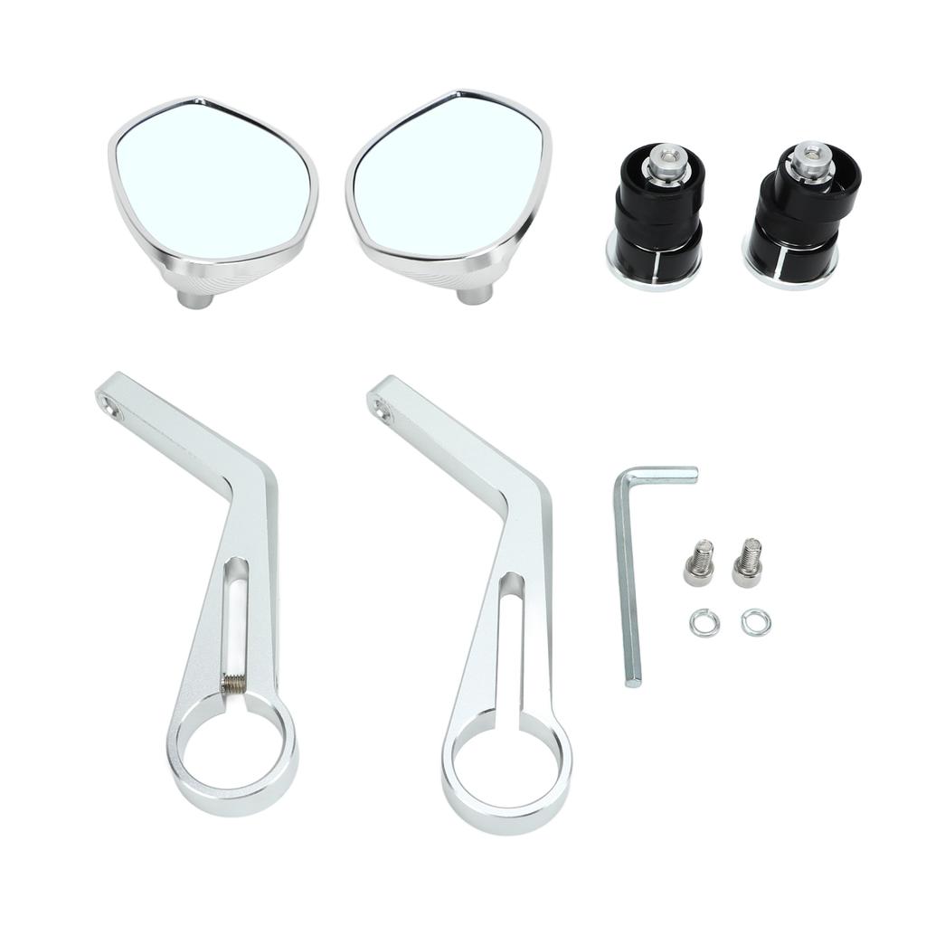 2pcs 22mmCelsius0.87in Motorcycle Mirro Handlebar Side Mirror Replacement for SU UKI 250R R600 R750