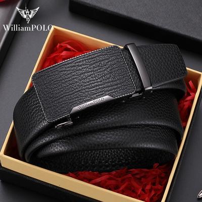 Ceinture, cuir haut de gamme pour homme, souple, business simple, ceinture en alliage, boucle automatique, ceinture pour homme véritable