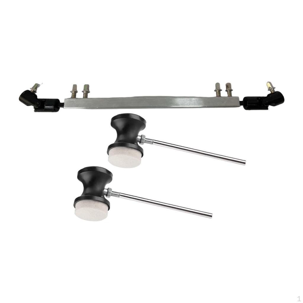 Doppel-Bassdrum-Pedal Antriebswelle Verbindungsstück mit Schlägeln Ersatz Hoch