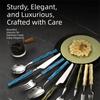 Bamboo Shape Handle Fork and Spoon 304 Stainless Steel Bamboo Handle Cutlery  Home Kitchen