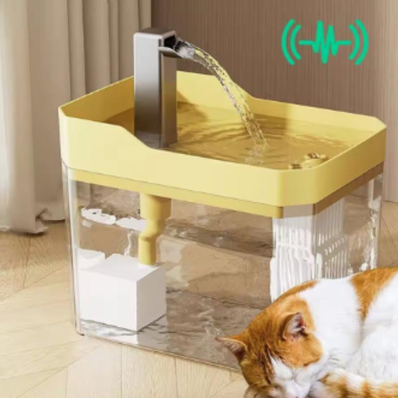 Custom Cat Water Fountain Auto Filter Transparent Drinker USB Anti-Dry Burning Recirculate Filtering Water Dispenser with Pump