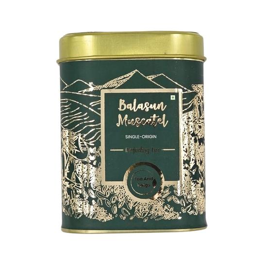 Tea And Twigs | Darjeeling Black Tea - 100 Grams | Balasun Muscatel | (Grade- FTGFOP1) | Balasun Garden Second Flush Chai Patti | Single Origin 100GM