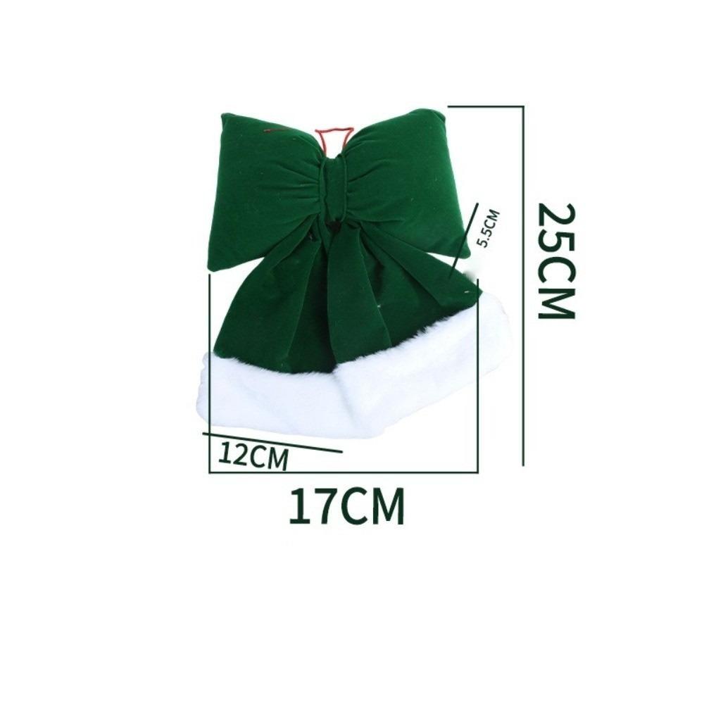 New Bowknot Bowknot Pendant Red Green Creative Xmas Tree Charm DIY Xmas Tree Ornament New Year