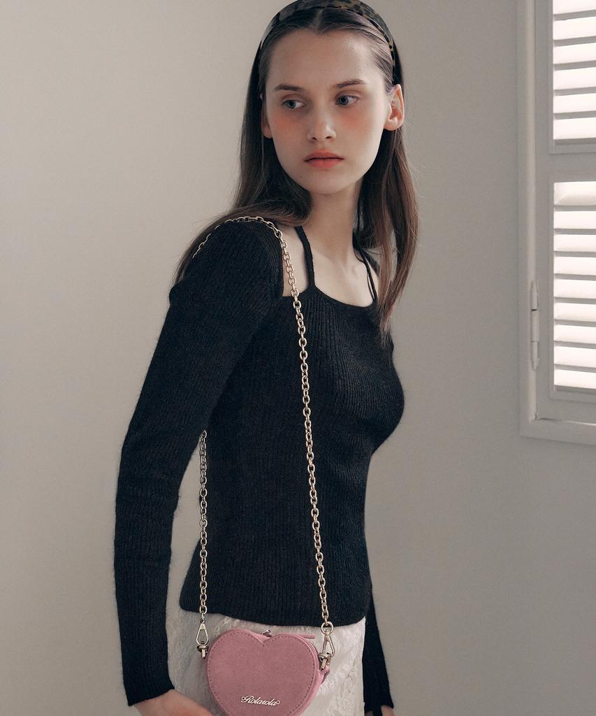 ROLAROLA Angora Halterneck Knit Black