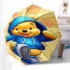 Winnie-the-Pooh,Hoodie Automatic Umbrella - Tri-fold Portable Umbrella, Best Holiday Gift for Men and Women, Durable Iron Frame, Playful Des
