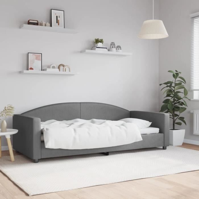 VidaXL Daybed Dark Grey 90x200 Cm Fabric 354112