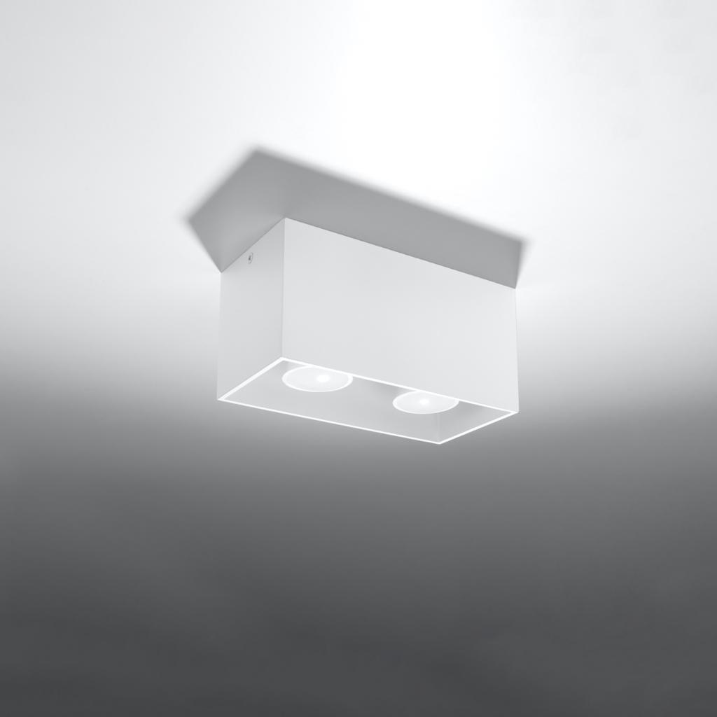 Plafon Quad 2 Gu10 Biały Alu Sollux Sl.0380