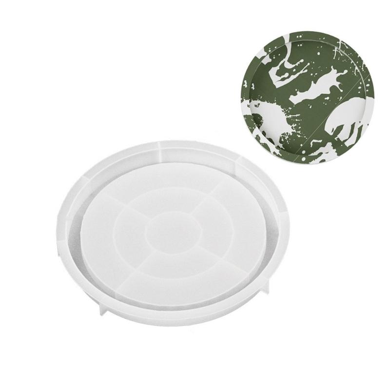 Silicone Plate Molds Silicone Fruit Tray Molds Round Epoxy Resin Casting Molds Suitable for Resin Casting Art Crafts