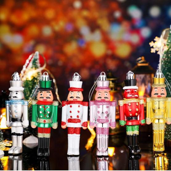 Hand-Painted Nutcracker Soldier Christmas Tree Ornament - 12.8cm