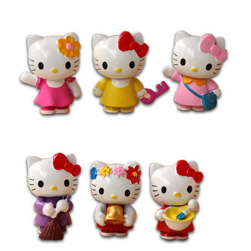 Rozkošných 6ks Hello Kitty Kuromi Sanrio Roztomilých Panenek Příslušenství Pro Sběratele
