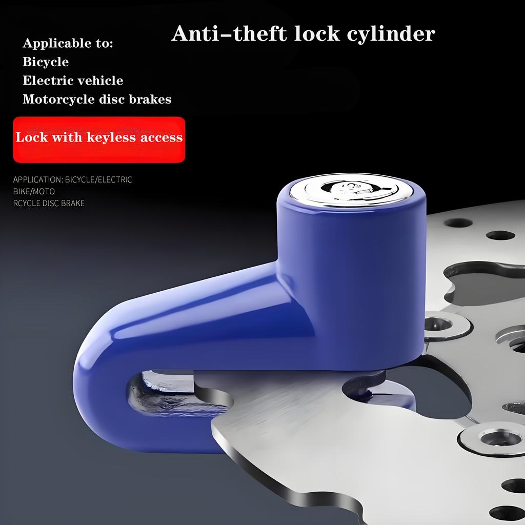 1 Heavy-Duty Bicycle & Motorcycle U-Lock with Manual Disc Brake Lock - ABS/Zinc Alloy Anti-Theft Lock Suitable for Mountain/-Bikes/Tricycles