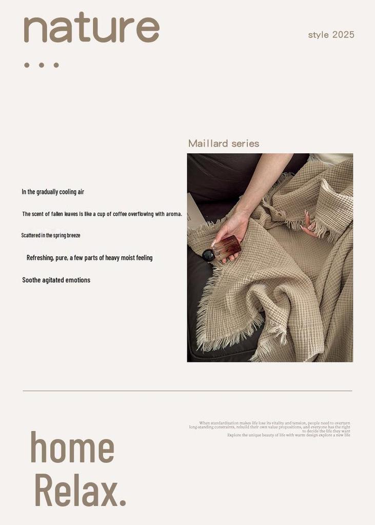 2025 A-Class All-Cotton Summer Quilt: Solid Color Gauze Blanket for Air Conditioning & Travel