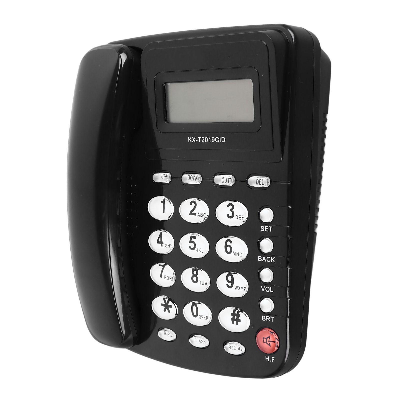 

Проводной стационарный телефон с функцией громкой связи, большими кнопками и идентификацией вызывающего абонента