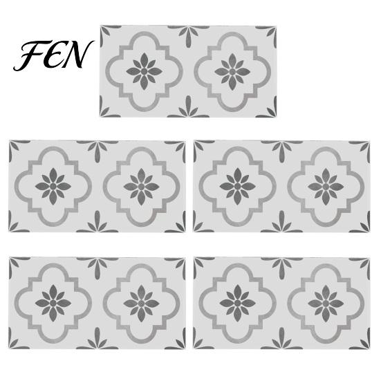 Waterproof Wall Decals for Kitchen 5Pcs Vintage Brick Tile Stickers, Oil?Proof Wallpaper, Peel Oil Proof Stickers Bathroom & Stick Backsplash Living