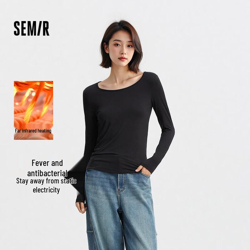 Semir Women s Solid Long-Sleeve Thermal Base Layer T-Shirt M