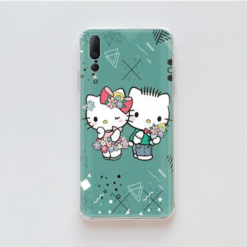 Transparent Case for Samsung A04 A14 A23 M33 M53 Realme 10 9 C35 C55 VIVO X80 Infinix Hot 30 Note 11 Tecno Spark 8P Pro L-22 Hello Kitty