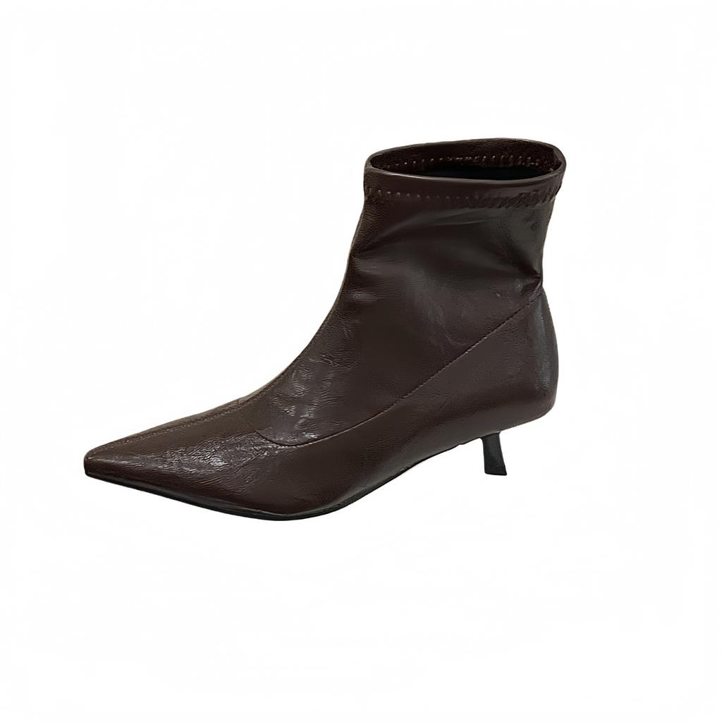 French Pointed Sleeve Thin Boots Temperament Thin Heel Fashion Boots 2025 Autumn and Winter New Women's Short Boots