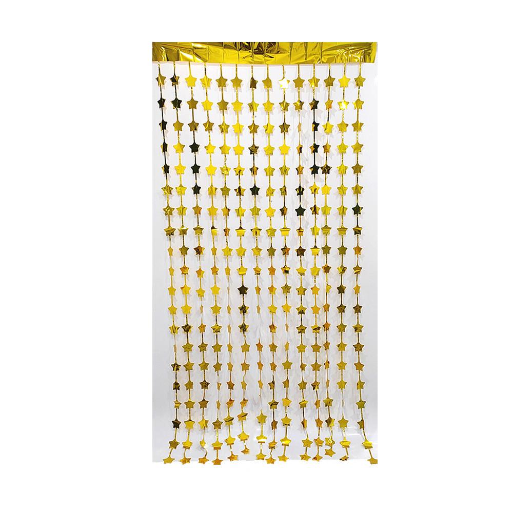 

Звездные шторы с бахромой, подходящие для ежедневного использования, свадеб и вечеринок по случаю дня рождения Gold