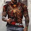 3D Printing T-Shirt Demon Weird Top Street Men's T-Shirt Skull O Neck Fashion Men's Top Short Sleeve Summer Men T-Shirt