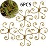 6pcs Climbing Plants Stem Support Metal Garden Flower Grapes Vine Stake Plant Stem Fixing Support Clips