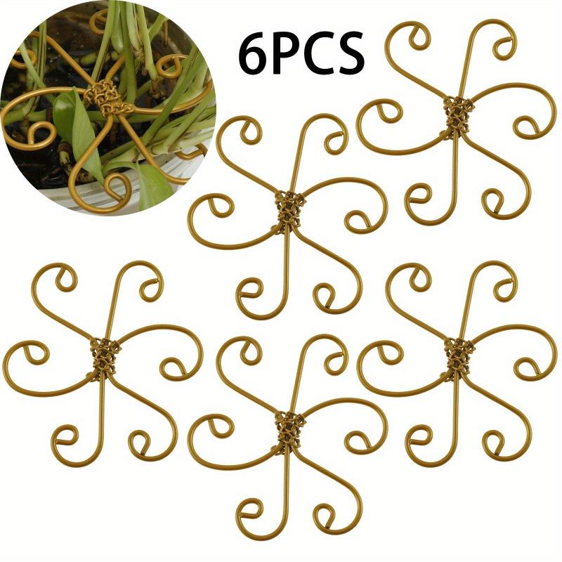 

6pcs Climbing Plants Stem Support Metal Garden Flower Grapes Vine Stake Plant Stem Fixing Support Clips