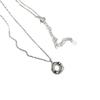 S925 Sterling Silver Geometric Circle Pendant Necklace for Women - Simple, Versatile Clavicle Chain