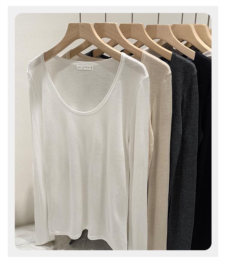 Sheer Loose Knit Long-Sleeve Sweater for Women - Autumn Style Sunscreen Blouse