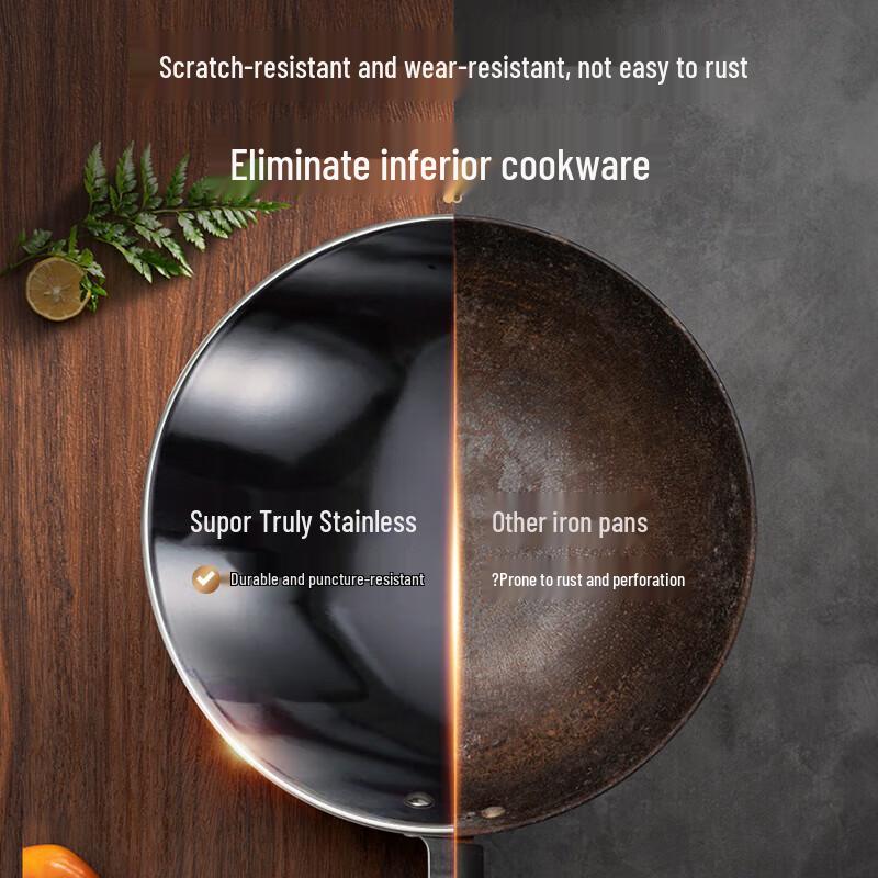 Supor Cast Iron Stir-Fry Wok