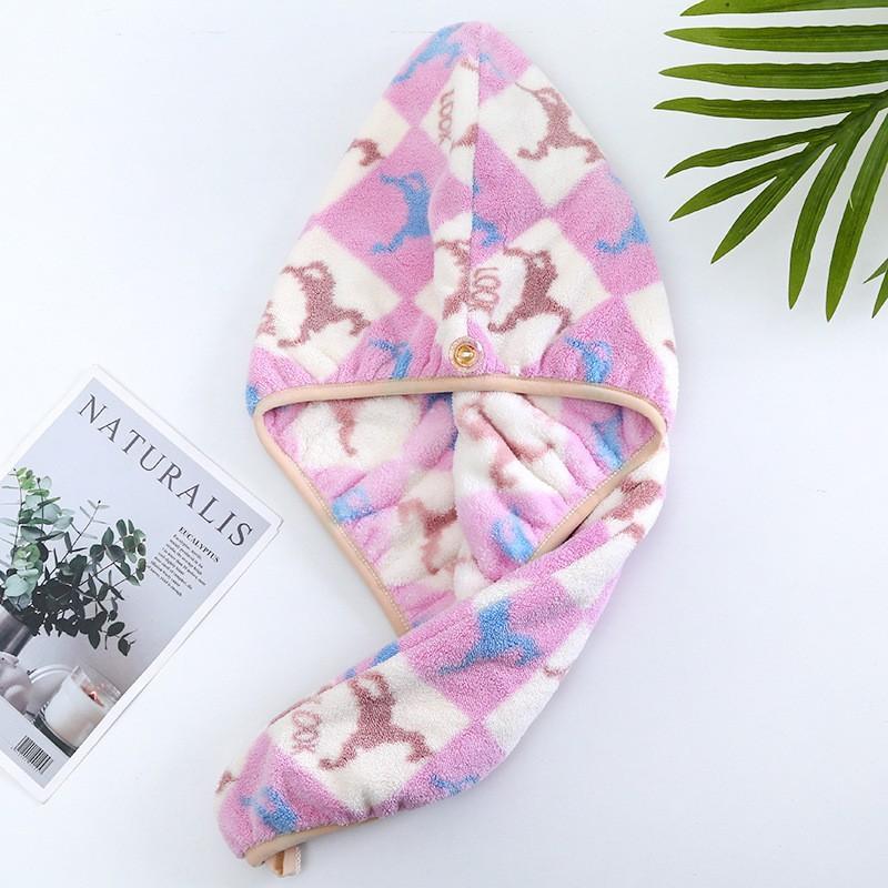 Dry Hair Cap, Super Water Absorption, Quick Drying, Enlarged and Lengthened Hair Wiping, One-piece Long Hair Bath Towel, Women's Bag Head Towel