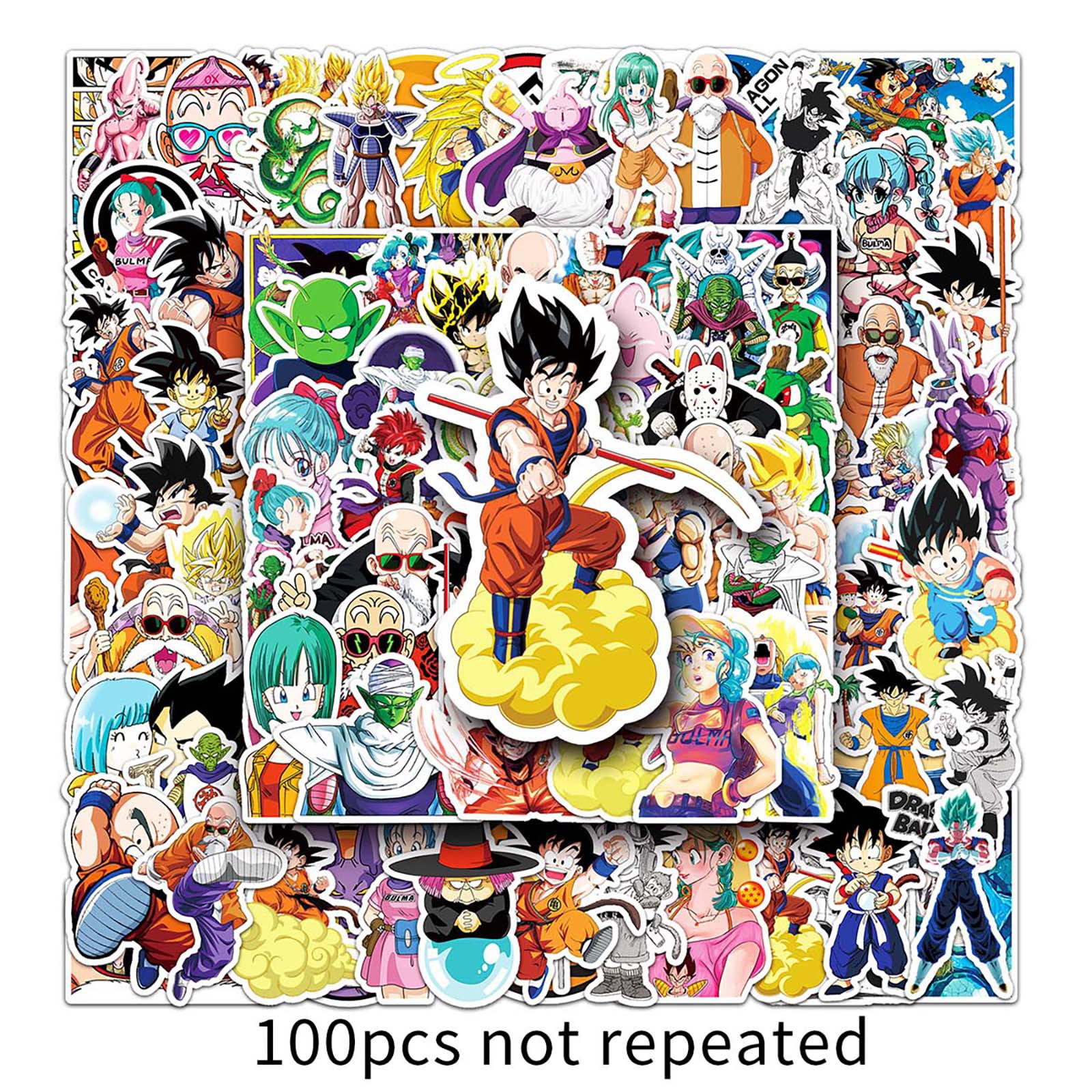 100 Dragon Ball Anime Graffiti Stickers for Laptops, Scooters, Cars