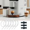 Coffee Milk Tube 6-pieces Coffee Maker Replacement Milk Hoses And 3 Connectors Set Kitchen Appliance Replacing Attachments For