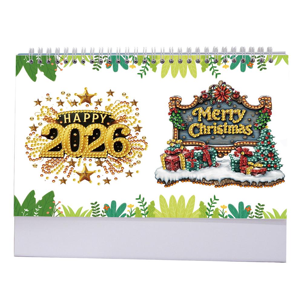 Kalendarz papierowy do malowania diamentami Zestaw kalendarza miesięcznego do malowania diamentami Miesięczny kalendarz stołowy do planowania w domu i biurze