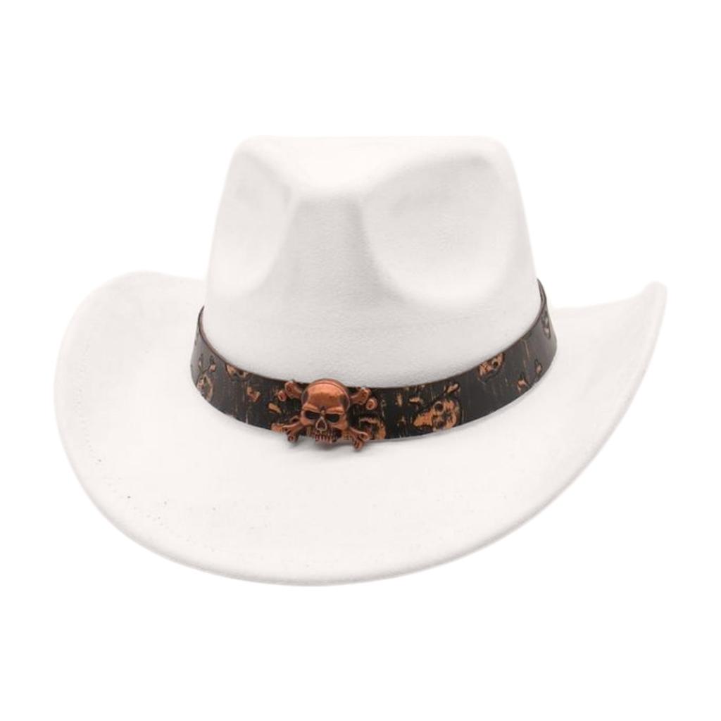 Western Cowboy Hat Performance Stage Jazz Hat Resort Style Skull Accessories Ethnic Style Top Hat
