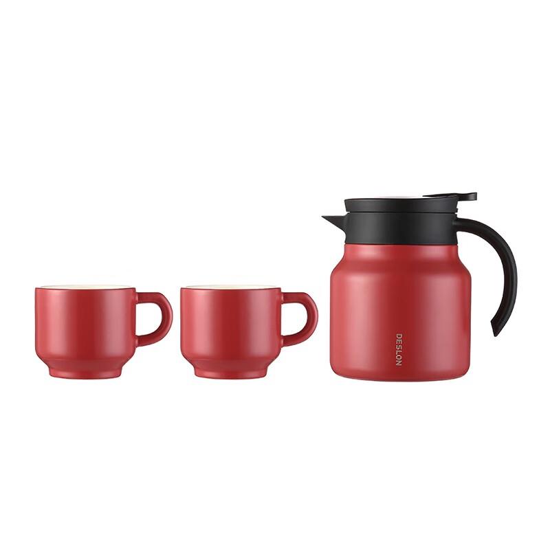 DESLON Insulated Pot and Ceramic Cup Set